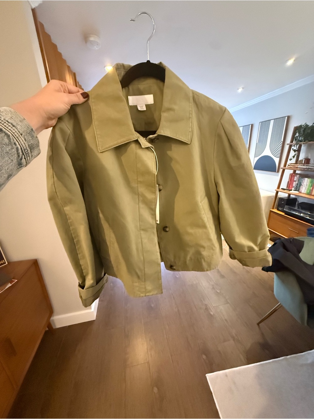NWT Cropped Olive Green Women's Jacket